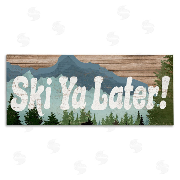 stupell industries Stupell Studio | Ski Ya Later Sports Pun Rustic Mountain Forest Wall Art