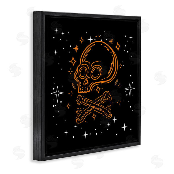 Stupell Industries Stupell Studio | Skull Crossbones Halloween Stars Wall Art