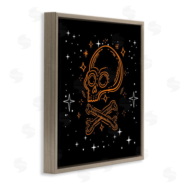 Stupell Industries Stupell Studio | Skull Crossbones Halloween Stars Wall Art