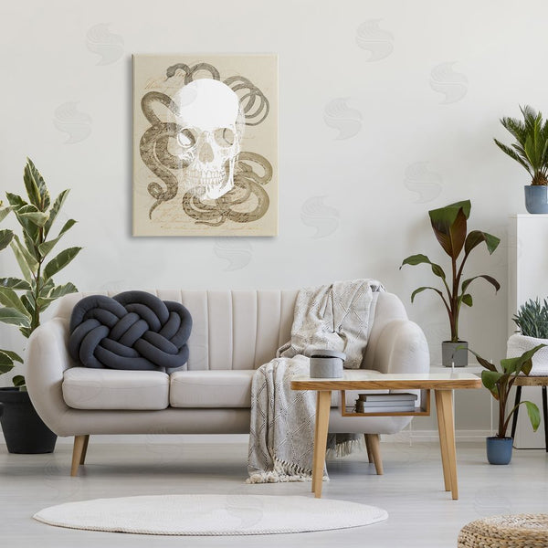 Stupell Industries Stupell Studio | Skull & Snake Vintage Script Wall Art