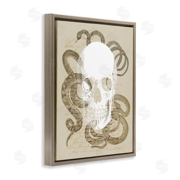 Stupell Industries Stupell Studio | Skull & Snake Vintage Script Wall Art