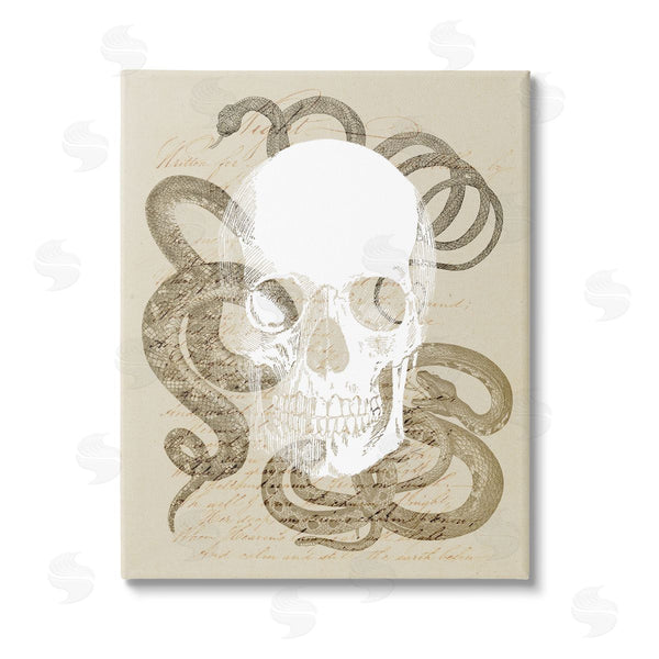 stupell industries Stupell Studio | Skull & Snake Vintage Script Wall Art
