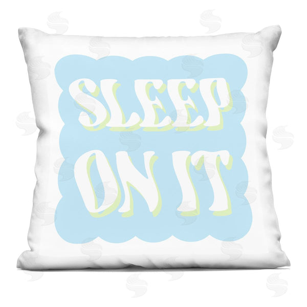 stupell industries Stupell Studio | Sleep On It Wavy Retro Phrase Cloud Text Printed Throw Pillow