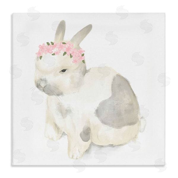 stupell industries Stupell Studio | Sleepy Floral Crown Bunny Illustration Nursery Animal Wall Art