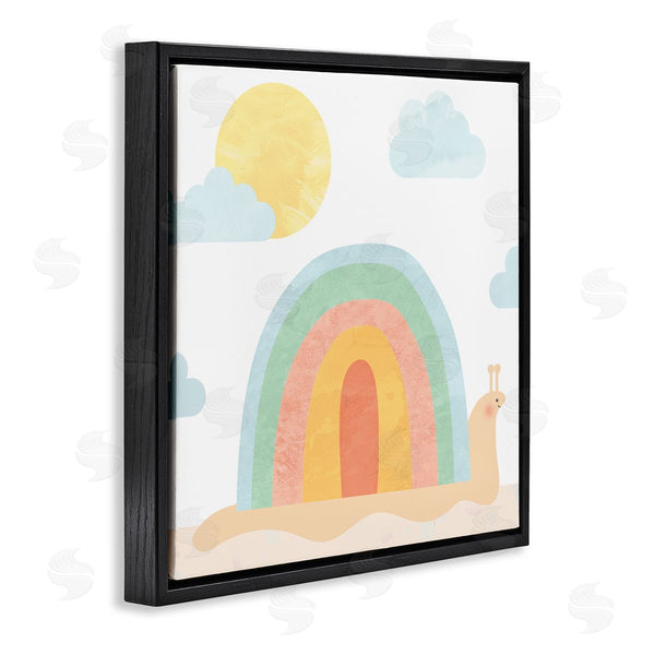 Stupell Industries Stupell Studio | Snail Striped Rainbow Shell Wall Art