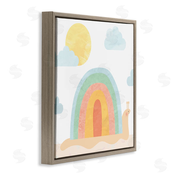 Stupell Industries Stupell Studio | Snail Striped Rainbow Shell Wall Art