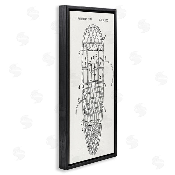 Stupell Industries Stupell Studio | Snowshoe Winter Patent Blueprint Wall Art