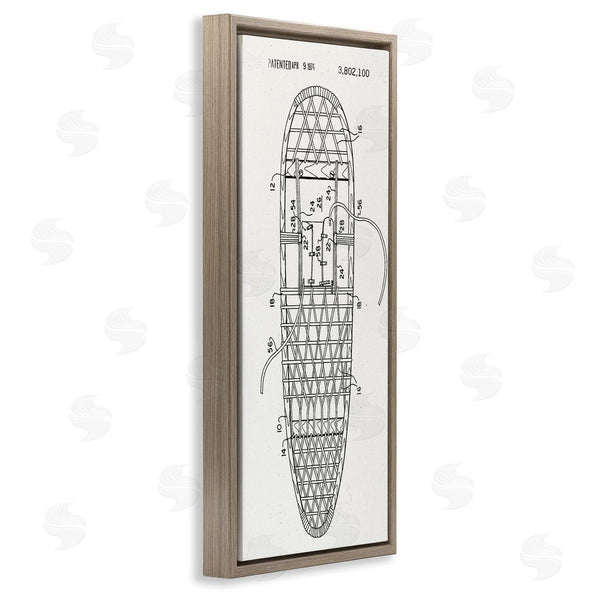 Stupell Industries Stupell Studio | Snowshoe Winter Patent Blueprint Wall Art