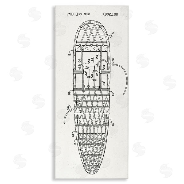 stupell industries Stupell Studio | Snowshoe Winter Patent Blueprint Wall Art