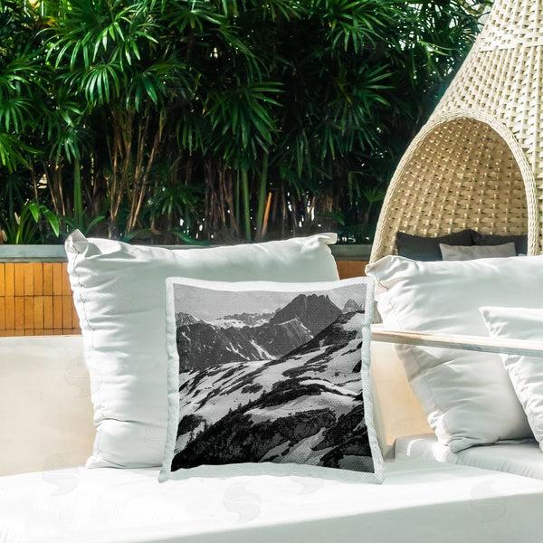 Stupell Industries Stupell Studio | Snowy Mountain Peaks Printed Throw Pillow