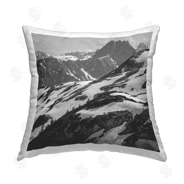 stupell industries Stupell Studio | Snowy Mountain Peaks Printed Throw Pillow
