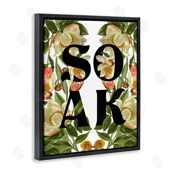 Stupell Industries Stupell Studio | Soak Bathroom Floral Sign Wall Art