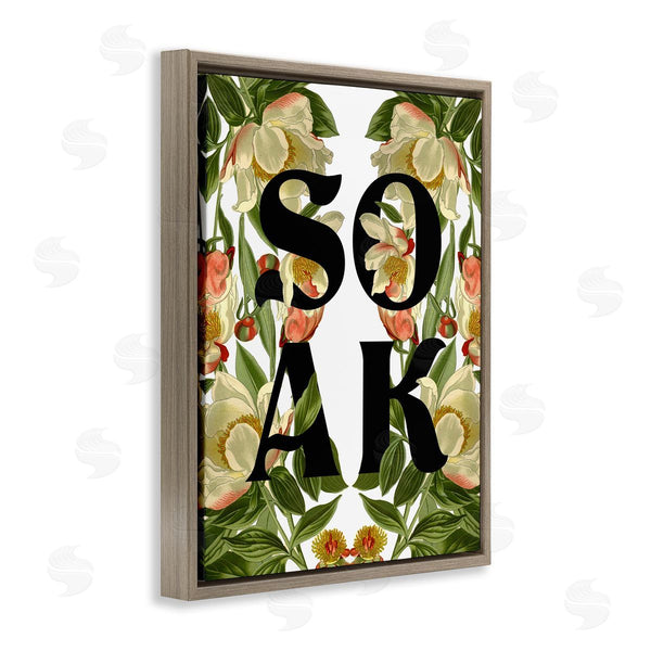 Stupell Industries Stupell Studio | Soak Bathroom Floral Sign Wall Art
