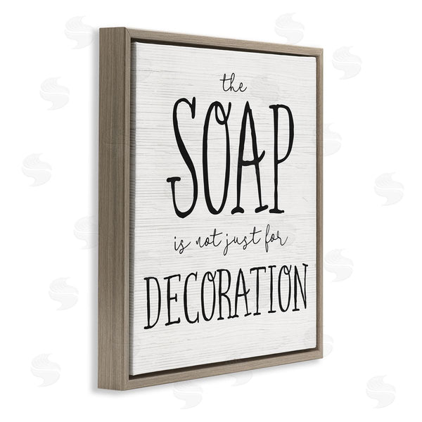 Stupell Industries Stupell Studio | Soap's Not Decoration Phrase Sassy Bathroom Quote Wall Art