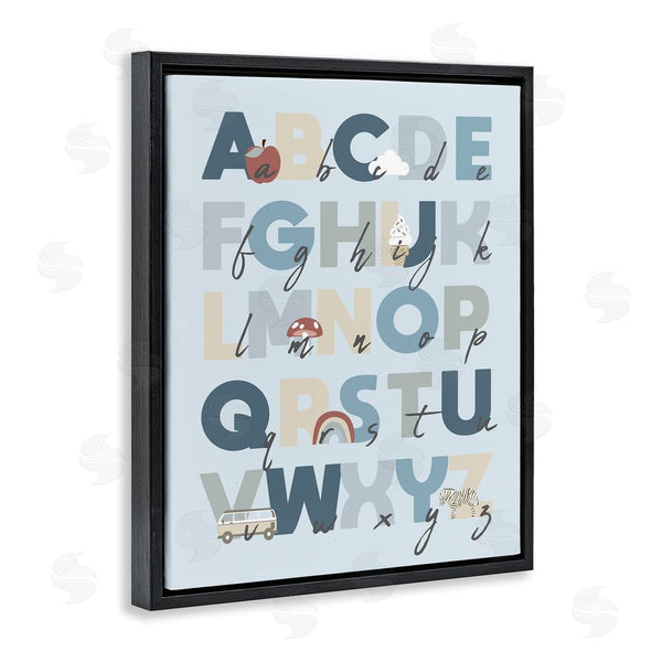Stupell Industries Stupell Studio | Soft Blue Alphabet Chart Wall Art