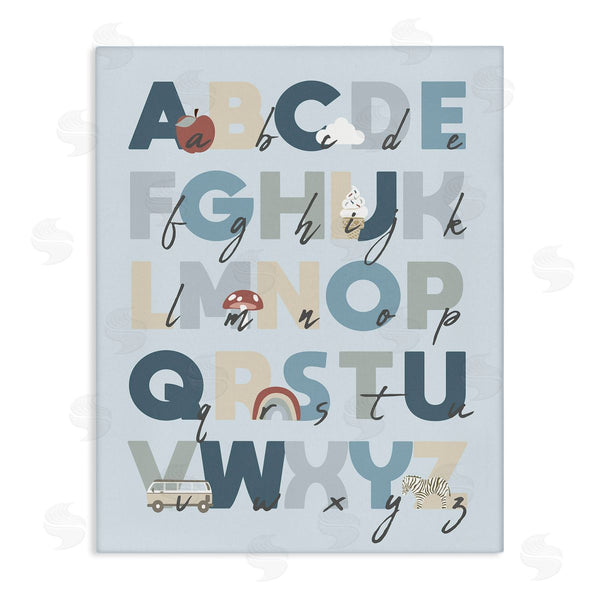 stupell industries Stupell Studio | Soft Blue Alphabet Chart Wall Art
