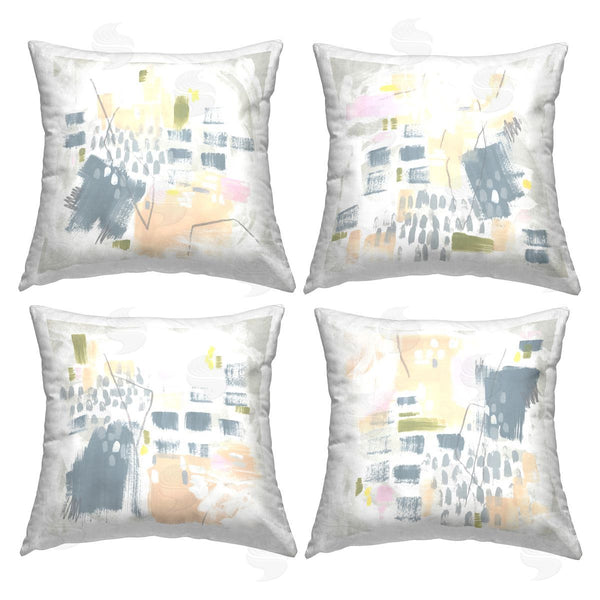 stupell industries Stupell Studio | Soft Chaotic Collage Printed Throw Pillow Set