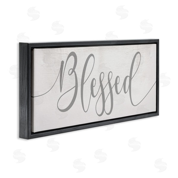Stupell Industries Stupell Studio | Soft Grey Blessed Typography Wall Art