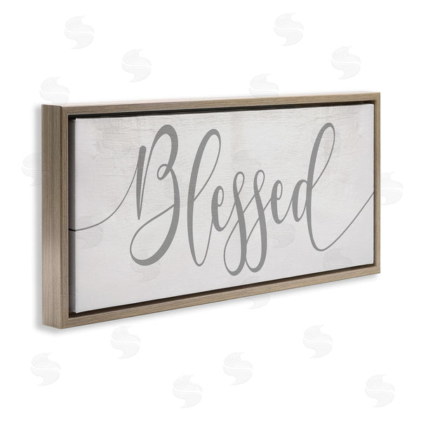 Stupell Industries Stupell Studio | Soft Grey Blessed Typography Wall Art
