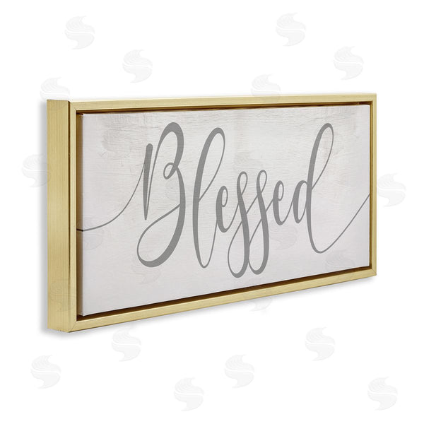 Stupell Industries Stupell Studio | Soft Grey Blessed Typography Wall Art