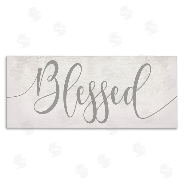 stupell industries Stupell Studio | Soft Grey Blessed Typography Wall Art