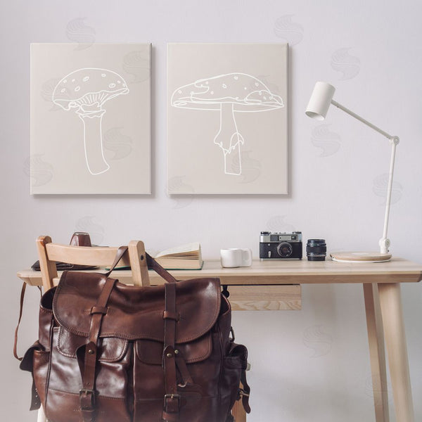 Stupell Industries Stupell Studio | Soft Minimal Mushroom Outlines Wall Art