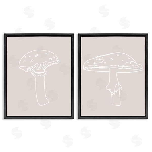 Stupell Industries Stupell Studio | Soft Minimal Mushroom Outlines Wall Art