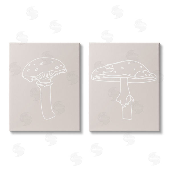 stupell industries Stupell Studio | Soft Minimal Mushroom Outlines Wall Art