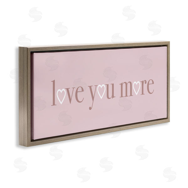 Stupell Industries Stupell Studio | Soft Pink Love You More Phrase Wall Art