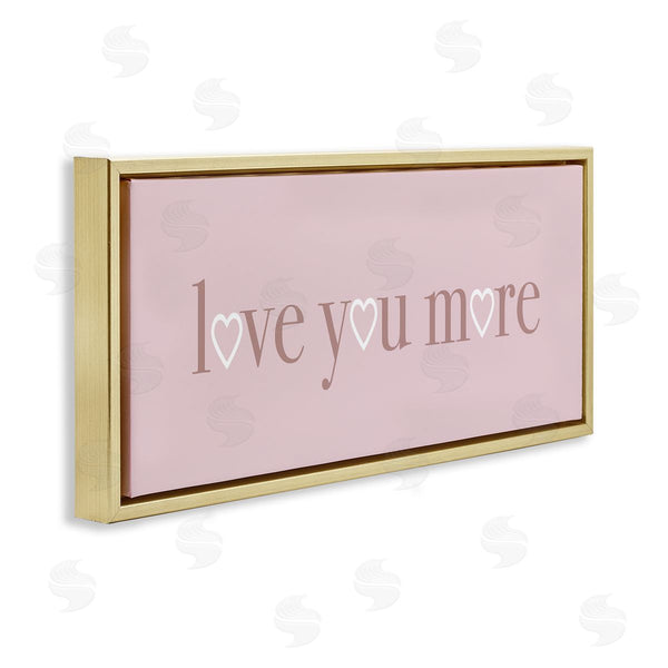Stupell Industries Stupell Studio | Soft Pink Love You More Phrase Wall Art