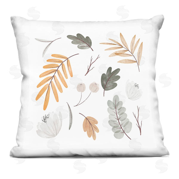 stupell industries Stupell Studio | Soft Varied Botanical Plants Minimal Muted Tones Printed Throw Pillow