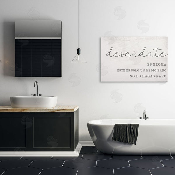 Stupell Industries Stupell Studio | Solo Un Medio Baño Wall Art