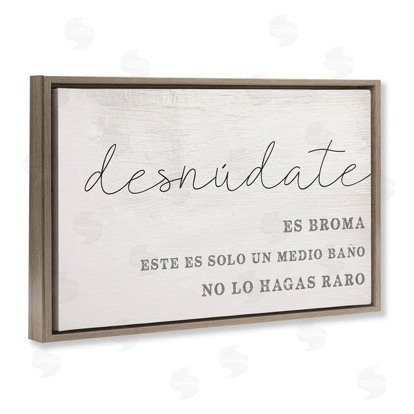 Stupell Industries Stupell Studio | Solo Un Medio Baño Wall Art