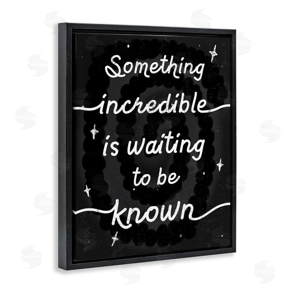 Stupell Industries Stupell Studio | Something Incredible Is Waiting Phrase Retro Spotted Spiral Wall Art