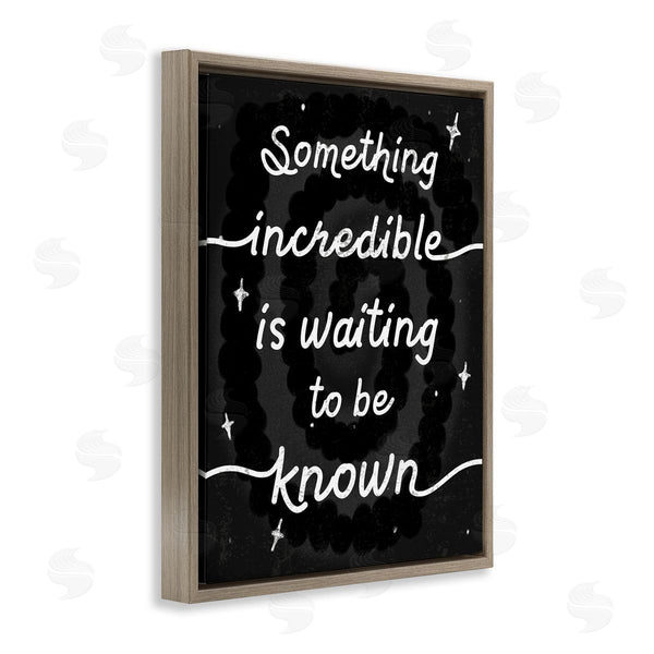 Stupell Industries Stupell Studio | Something Incredible Is Waiting Phrase Retro Spotted Spiral Wall Art