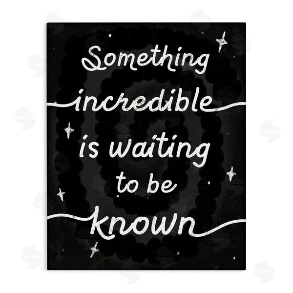 stupell industries Stupell Studio | Something Incredible Is Waiting Phrase Retro Spotted Spiral Wall Art