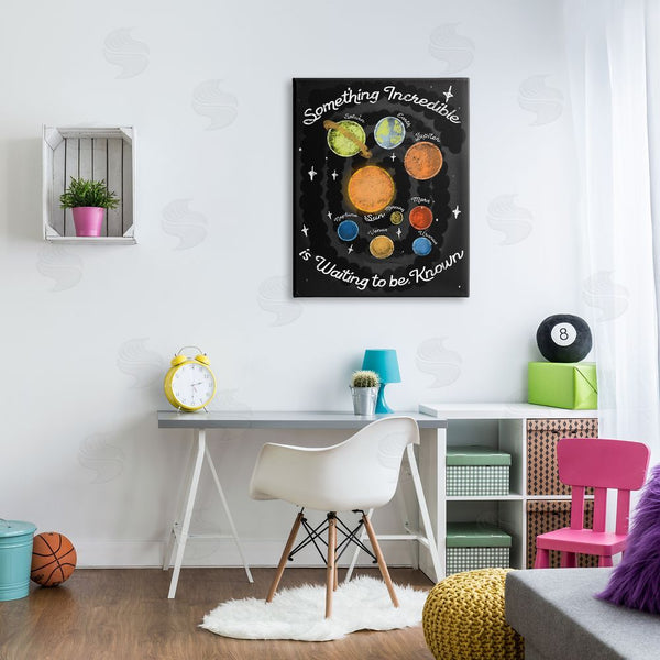 Stupell Industries Stupell Studio | Something Incredible Is Waiting Quote Planets Sun Earth Wall Art