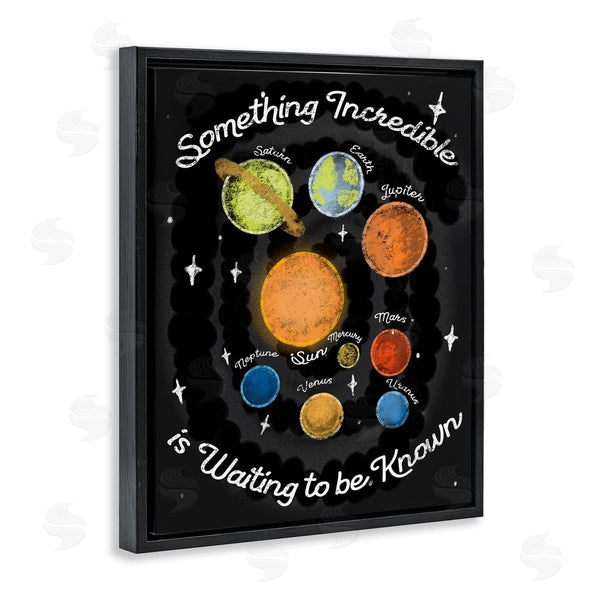 Stupell Industries Stupell Studio | Something Incredible Is Waiting Quote Planets Sun Earth Wall Art