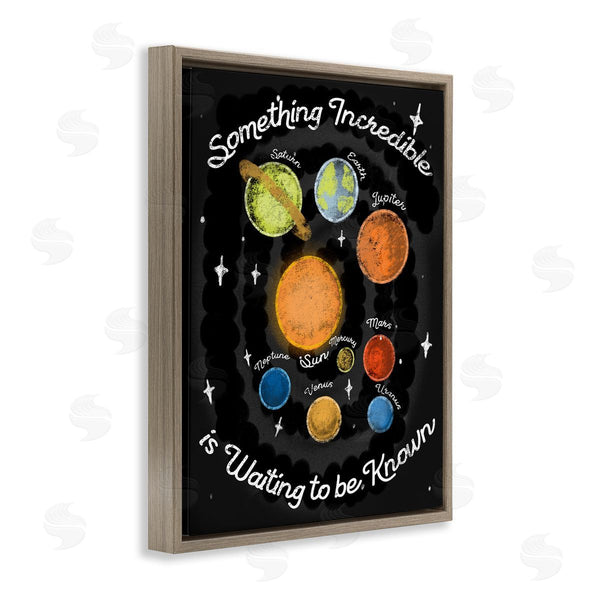 Stupell Industries Stupell Studio | Something Incredible Is Waiting Quote Planets Sun Earth Wall Art