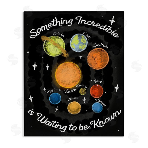 stupell industries Stupell Studio | Something Incredible Is Waiting Quote Planets Sun Earth Wall Art