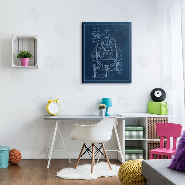 Stupell Industries Stupell Studio | Space Explorer Patent Vintage Astronaut Blueprint Wall Art