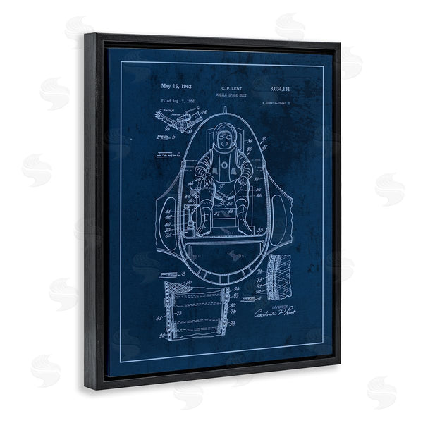 Stupell Industries Stupell Studio | Space Explorer Patent Vintage Astronaut Blueprint Wall Art