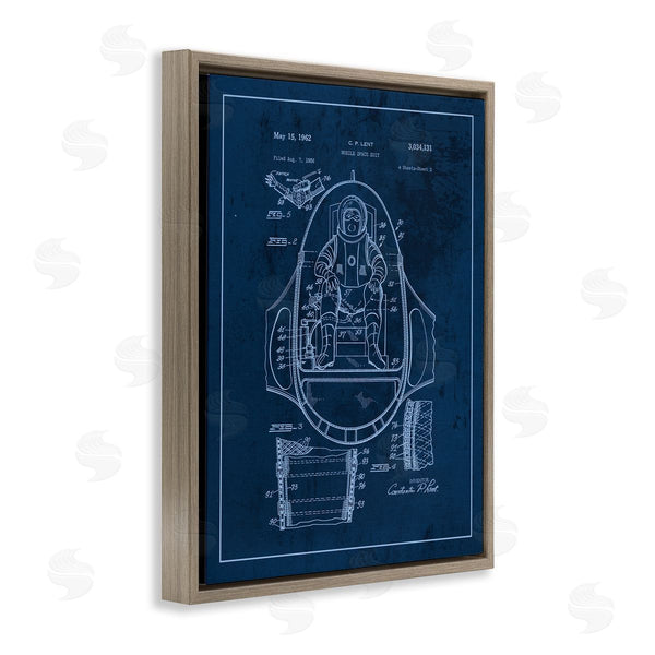 Stupell Industries Stupell Studio | Space Explorer Patent Vintage Astronaut Blueprint Wall Art