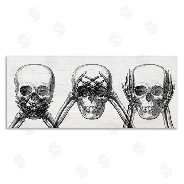 stupell industries Stupell Studio | Speak See Hear No Evil Skulls Wall Art