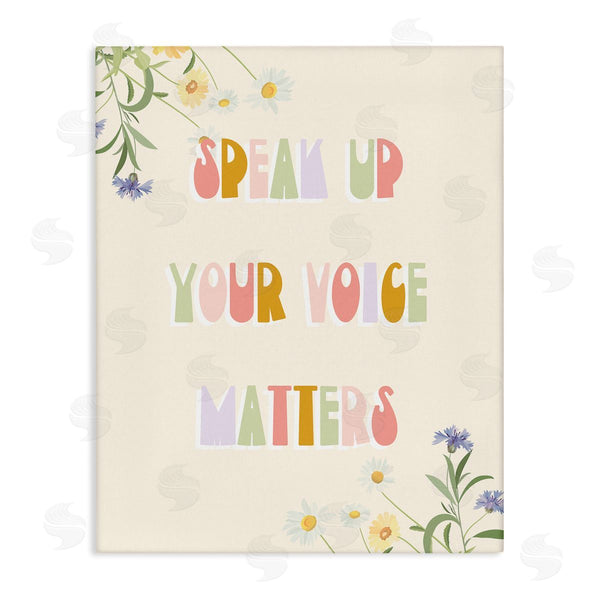 stupell industries Stupell Studio | Speak Up Your Voice Matters Quote Spring Wildflowers