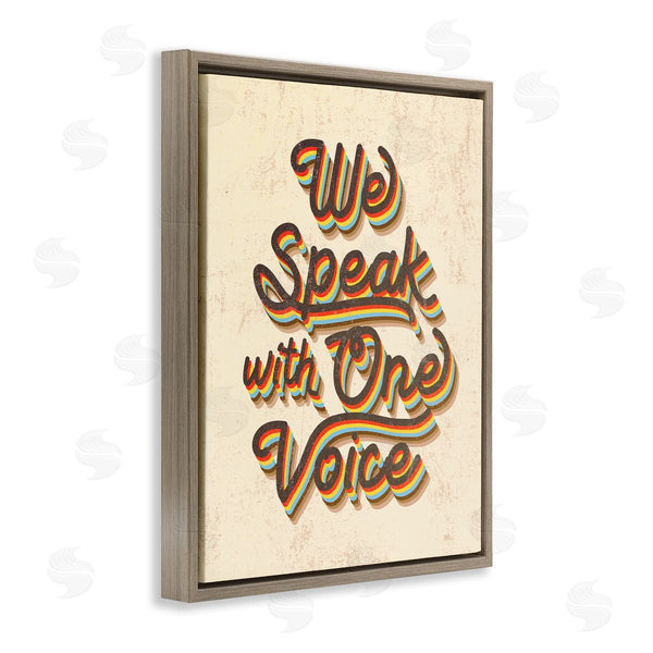 Stupell Industries Stupell Studio | Speak With One Voice Script Typography