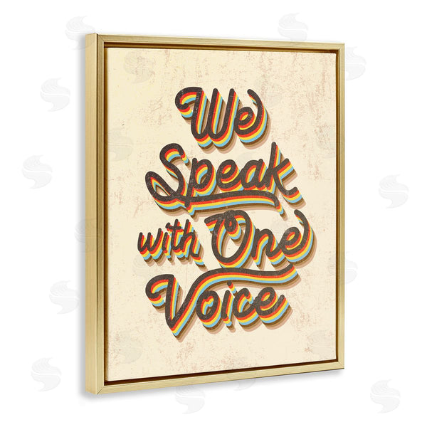 Stupell Industries Stupell Studio | Speak With One Voice Script Typography
