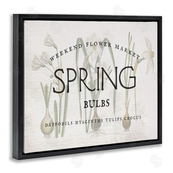 Stupell Industries Stupell Studio | Spring Weekend Flower Market Advertisement Vintage Bulbs Wall Art