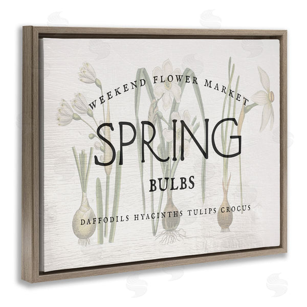 Stupell Industries Stupell Studio | Spring Weekend Flower Market Advertisement Vintage Bulbs Wall Art