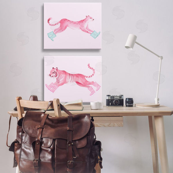 Stupell Industries Stupell Studio | Sprinting Jungle Animals In Boots Wall Art